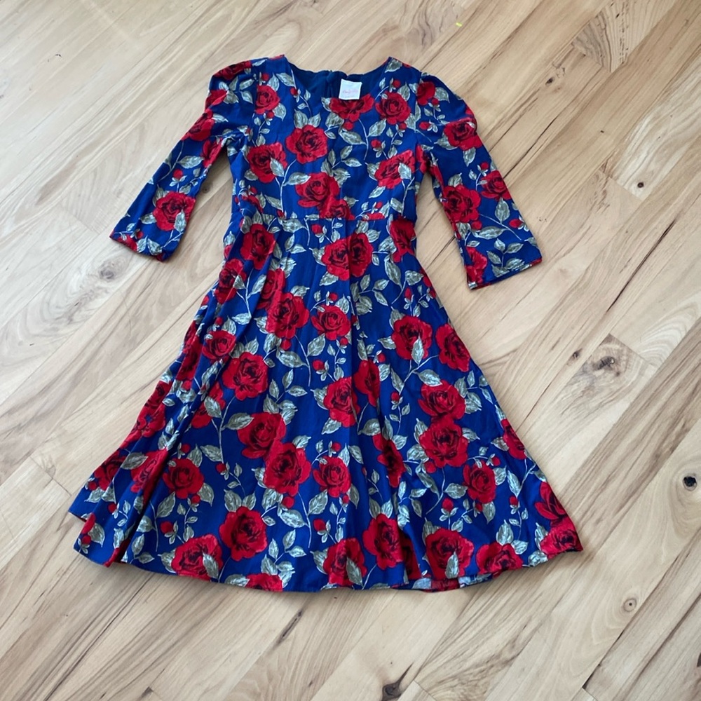 {🌹} Bonny Billy Navy Blue Dress with roses! {🌹}